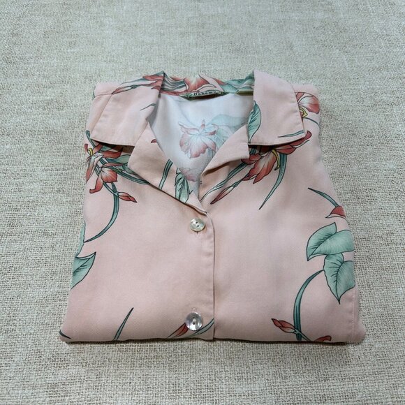 Tommy Bahama Women's Medium Button Down 100% Silk Shirt - Picture 9 of 9